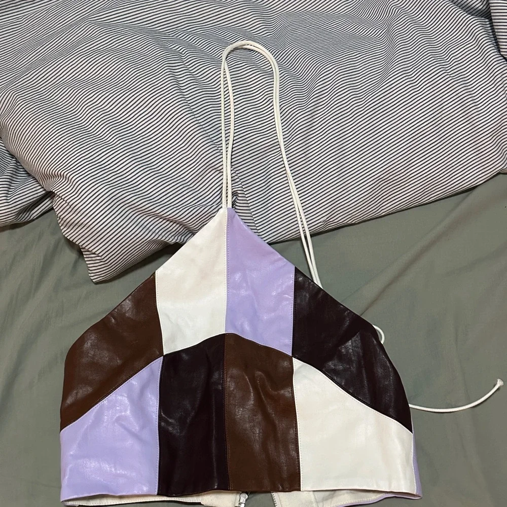 Colorblock Halter Top - Picture 1 of 2